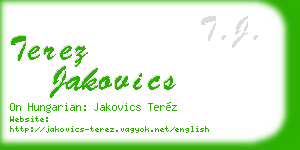 terez jakovics business card