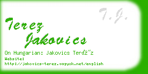 terez jakovics business card